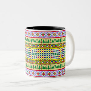 Tasse 2 Couleurs Motif Motif de Noël