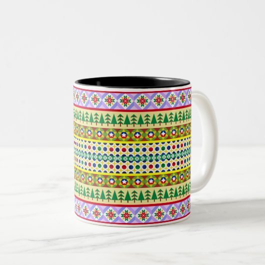 Tasse 2 Couleurs Motif Motif de Noël (Devant droit)
