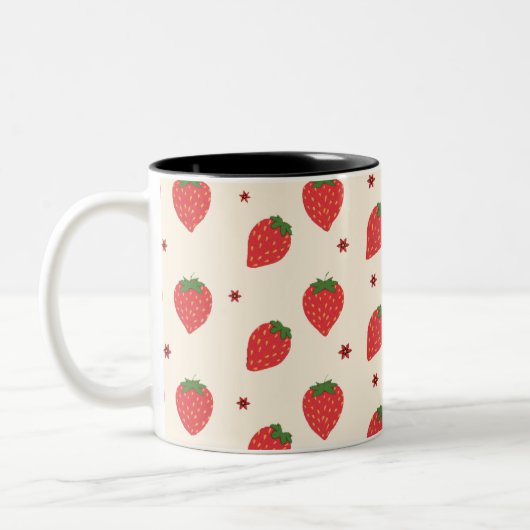 Tasse 2 Couleurs Motif mûre fraise (Gauche)