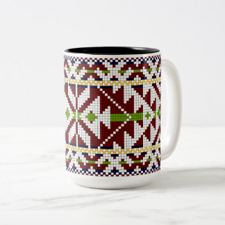 Tasse 2 Couleurs Motif national estonien de la ceinture de Kolga-Ja