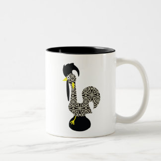 Tasse 2 Couleurs Motif noir, Galo de Barcelos