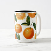 Tasse 2 Couleurs Motif orange (Devant droit)