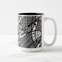 Motif Patchwork Noir & Blanc 05