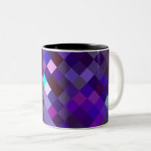 Tasse 2 Couleurs Motif Pixelé - Violet (Devant droit)