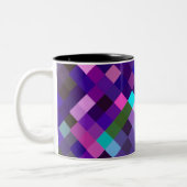Tasse 2 Couleurs Motif Pixelé - Violet (Gauche)