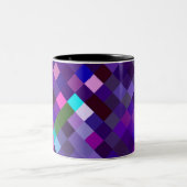 Tasse 2 Couleurs Motif Pixelé - Violet (Centre)