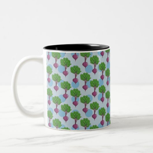 Tasse 2 Couleurs Motif plante de betteraves (Gauche)