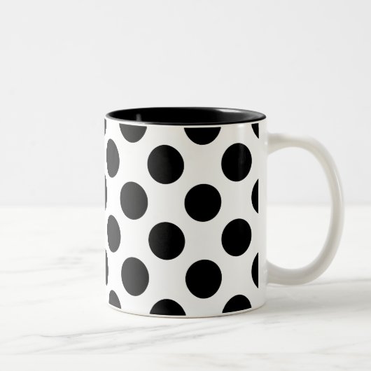 Tasse 2 Couleurs Motif Pointe Noir Et Blanc (Droit)