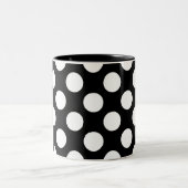 Tasse 2 Couleurs Motif Pointe Noir Et Blanc (Centre)