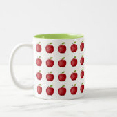 Tasse 2 Couleurs Motif Pomme rouge en blanc (Gauche)