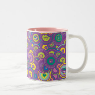 Tasse 2 Couleurs Motif pourpre de cercle de Supergirl