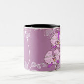Tasse 2 Couleurs Motif pourpre d'orchidée (Centre)