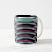 Tasse 2 Couleurs Motif rayé gris foncé (Devant droit)
