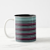 Tasse 2 Couleurs Motif rayé rose gris foncé (Gauche)