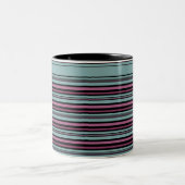 Tasse 2 Couleurs Motif rayé rose gris foncé (Centre)
