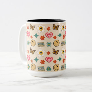Tasse 2 Couleurs Motif rétro 01