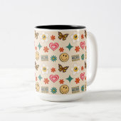 Tasse 2 Couleurs Motif rétro 01 (Devant droit)