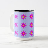 Tasse 2 Couleurs Motif Rose Daisy (Devant gauche)