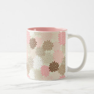 Tasse 2 Couleurs Motif rose et Brown de maman