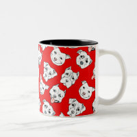 Motif rouge mignon de visage de chien de Pitbull