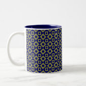 Tasse 2 Couleurs Motif royal bleu/or (Gauche)