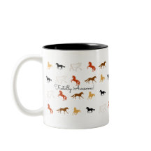 Motif simple à cheval avec personnalisation de nom