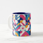 Tasse 2 Couleurs Motif simple géométrique sans couleur (Devant gauche)
