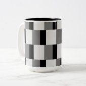 Tasse 2 Couleurs Motif simple noir et gris (Devant gauche)