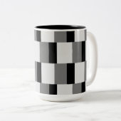 Tasse 2 Couleurs Motif simple noir et gris (Devant droit)