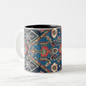 Tasse 2 Couleurs Motif turc persan antique, bleu (Devant gauche)