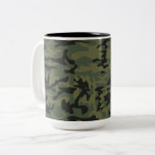 Tasse 2 Couleurs Motif vert de camo (Devant gauche)