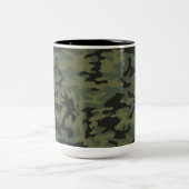 Tasse 2 Couleurs Motif vert de camo (Centre)