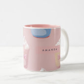 Tasse 2 Couleurs Motif Whimsical Pastel Cupcake (Devant droit)