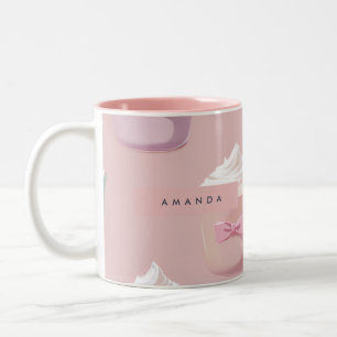 Tasse 2 Couleurs Motif Whimsical Pastel Cupcake