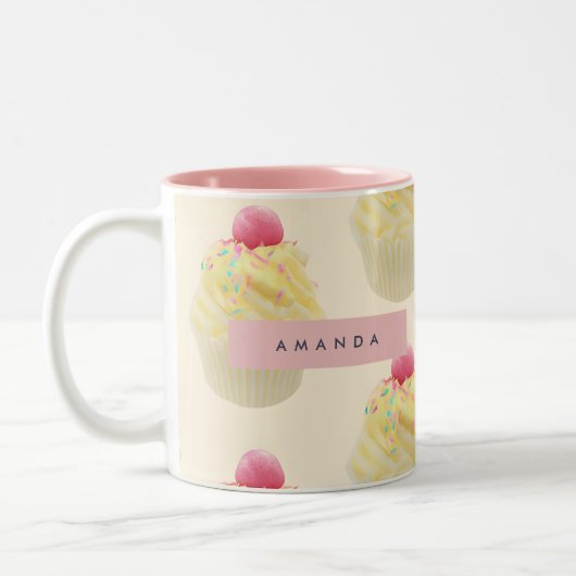 Tasse 2 Couleurs Motif Whimsical Personnalisé (Gauche)
