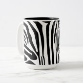 Tasse 2 Couleurs Motif Zèbre (Devant gauche)