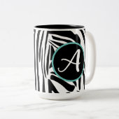 Tasse 2 Couleurs Motif Zèbre (Devant droit)