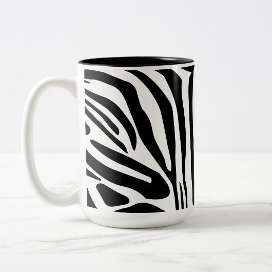 Tasse 2 Couleurs Motif Zèbre (Gauche)