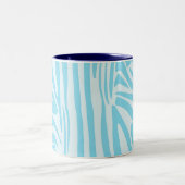 Tasse 2 Couleurs Motif Zèbre Bleu (Centre)