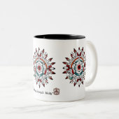 Tasse 2 Couleurs "Motifs sacrés" (Devant droit)