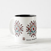 Tasse 2 Couleurs "Motifs sacrés" (Devant gauche)