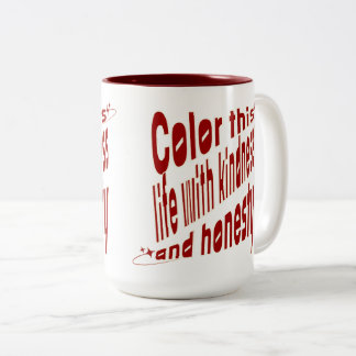 Tasse 2 Couleurs Motivation de la typographie rouge