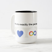 Tasse 2 Couleurs Motivation parentale de l'autisme (Devant gauche)