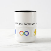 Tasse 2 Couleurs Motivation parentale de l'autisme (Centre)