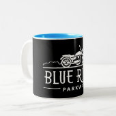 Tasse 2 Couleurs Moto Blue Ridge Parkway (Devant gauche)