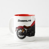 Tasse 2 Couleurs moto de style croiseur cool (Devant gauche)