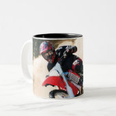 Tasse 2 Couleurs Motocross (Devant gauche)