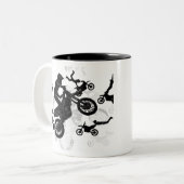 Tasse 2 Couleurs Motocross extrême Pieds (Devant gauche)