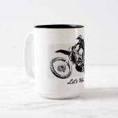 Tasse 2 Couleurs Motocross Racer Design (Devant gauche)