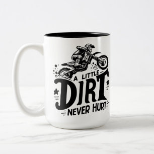 Tasse 2 Couleurs Motocross - Un peu de saleté jamais blessé